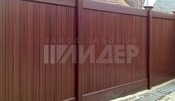 Сплошной деревянный забор для коттеджа ДВ-179