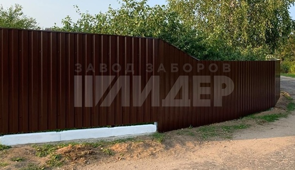 Забор из профилированного листа для углового участка ПН-227 - фото 5
