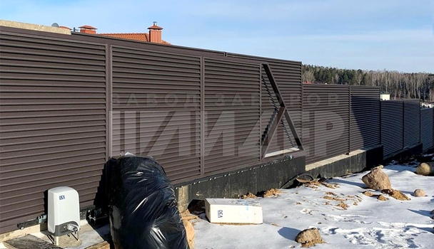 Забор жалюзи Твинго в стиле минимализм ЖЗ-185 - фото 4